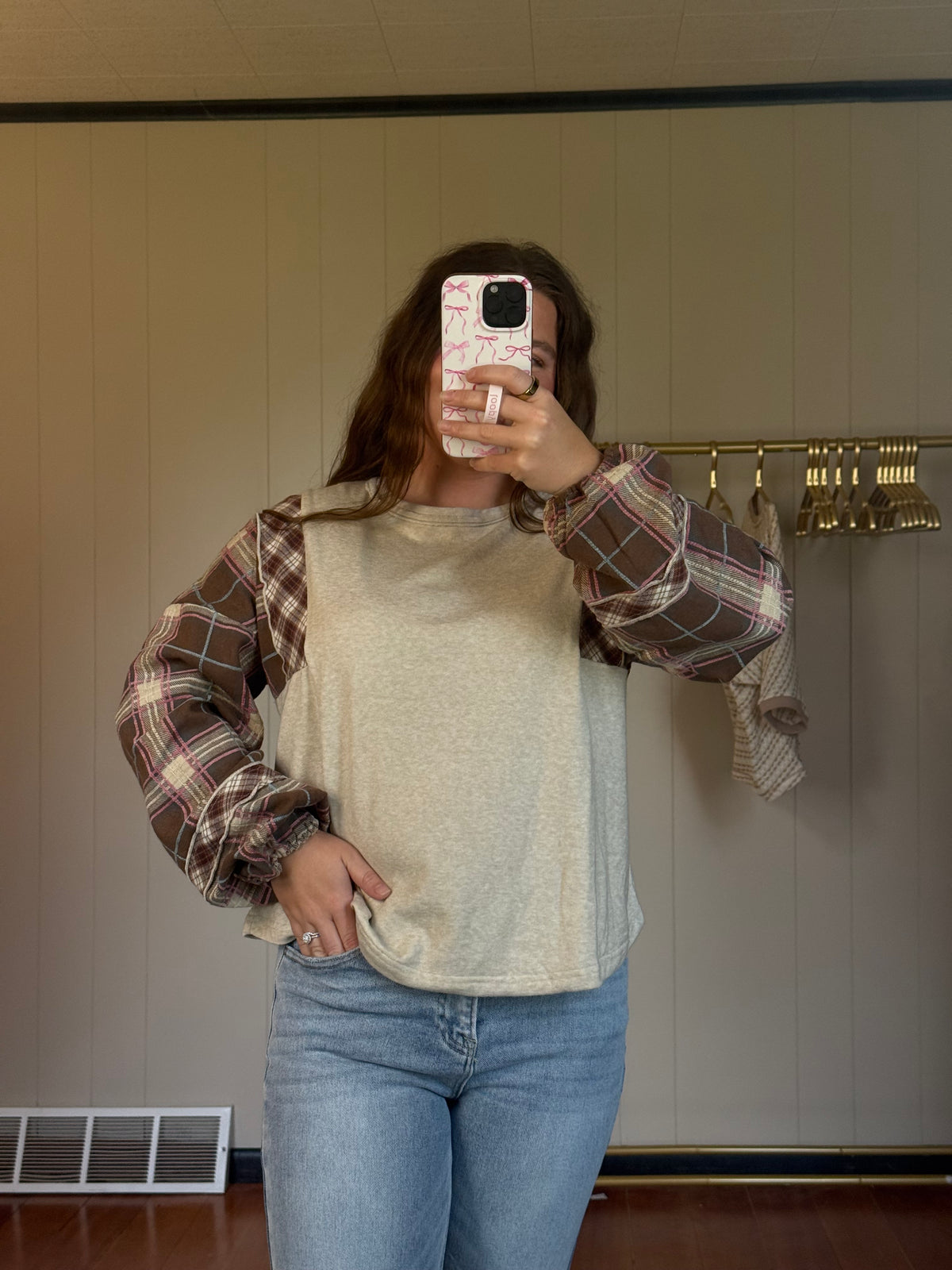 Plaid Patchwork Top